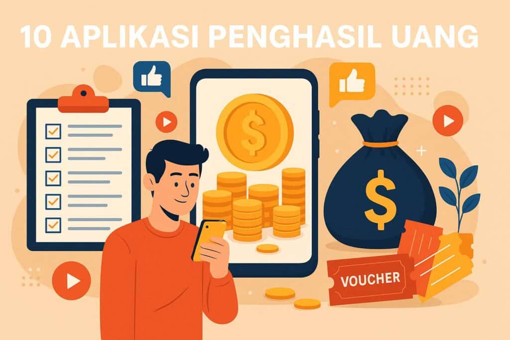 10 Aplikasi Penghasil Uang Resmi Terbaru 2025, Langsung Cair dan Aman