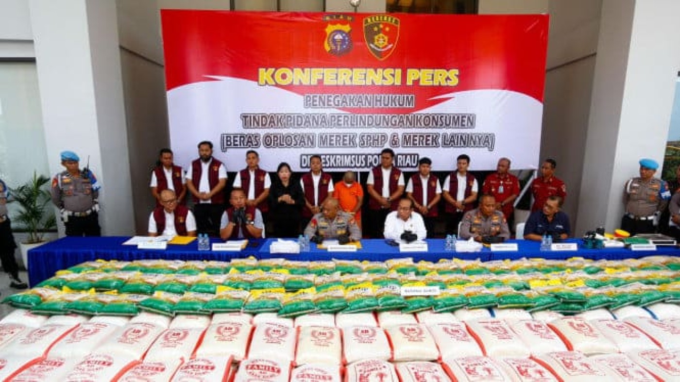 Polda Riau Bongkar Peredaran Beras Oplosan, Wakajati: Negara Hadir Lindungi Konsumen