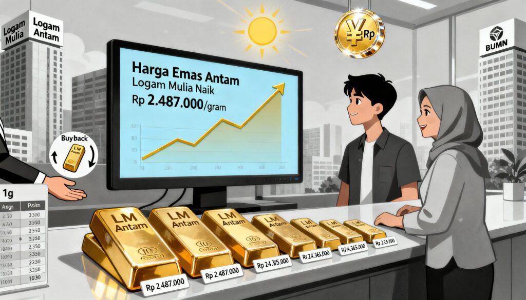 Kembali Naik Tajam! Harga Emas Antam Logam Mulia Sentuh Rekor Baru Sepanjang Tahun 2025