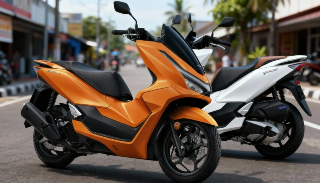 Honda PCX 160 2026 Hadir dengan Warna White Blaze dan Amber Blaze, Makin Keren Ada Layar TFT 5 Inci