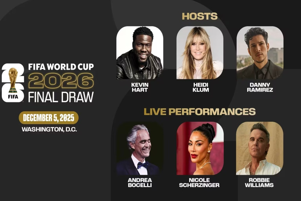 FIFA Umumkan Robbie Williams dan Andrea Bocelli Tampil di Undian Final Piala Dunia 2026