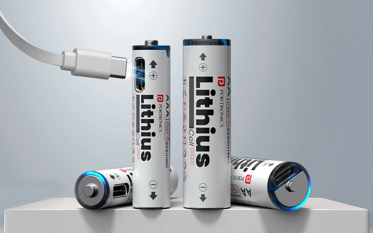 Portronics Luncurkan Baterai Isi Ulang Lithius Cell USB-C Ukuran AA dan AAA Terbaru