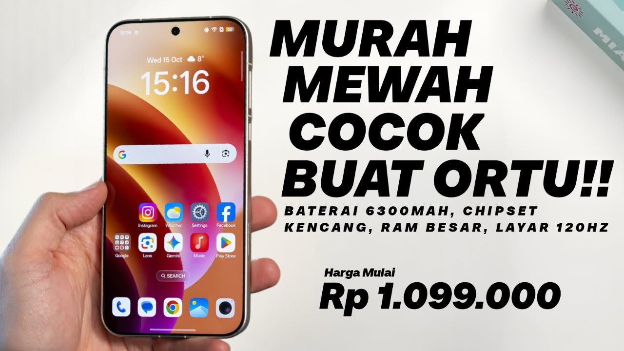 Rekomendasi HP 1 Jutaan RAM 8/128GB, Baterai 6300mAh: Murah, Mewah, dan Paling Unggul