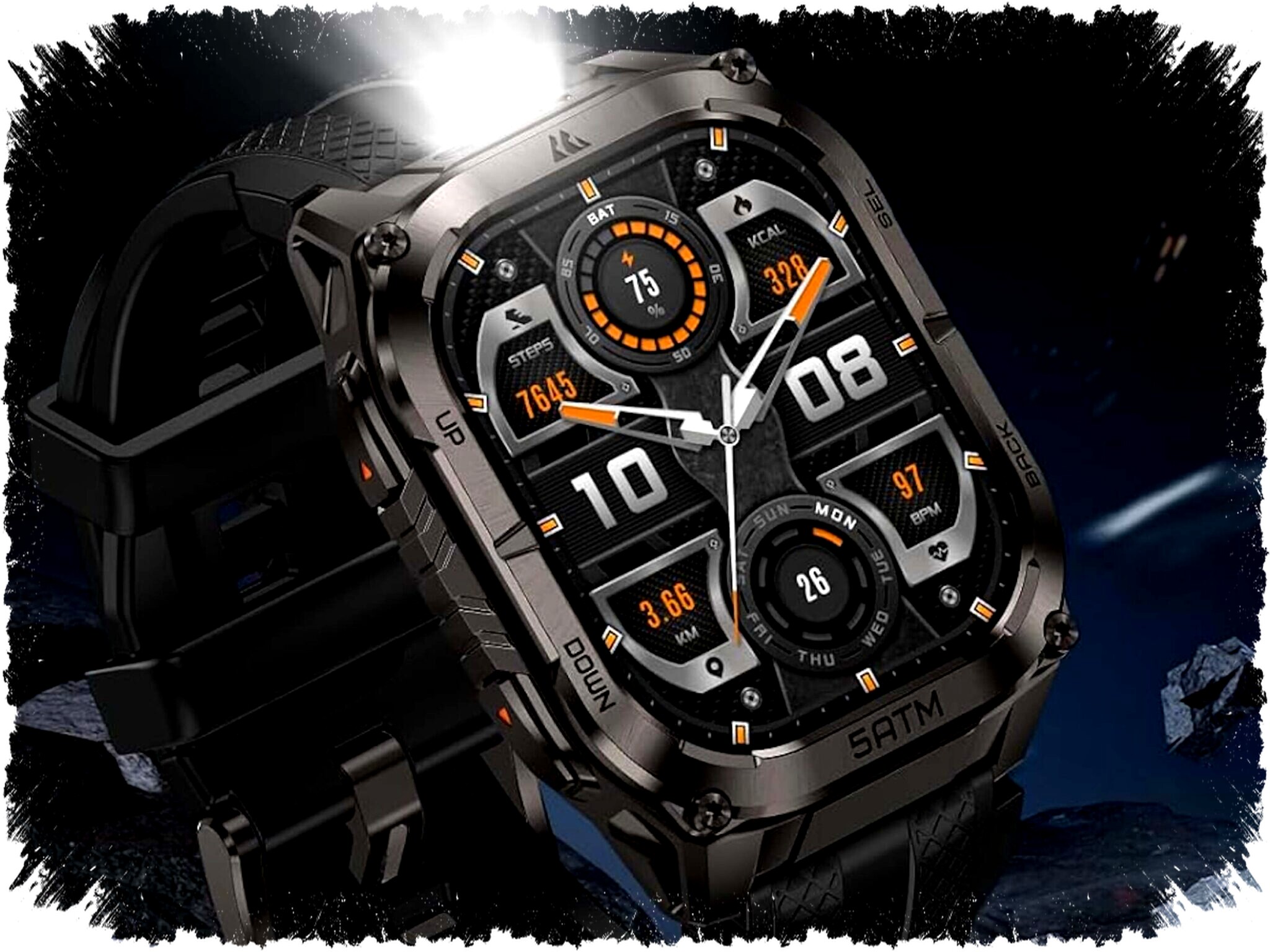 Tank M4C: Smartwatch Tangguh dengan Fitur Senter LED dan Walkie Talkie untuk Aktivitas Outdoor