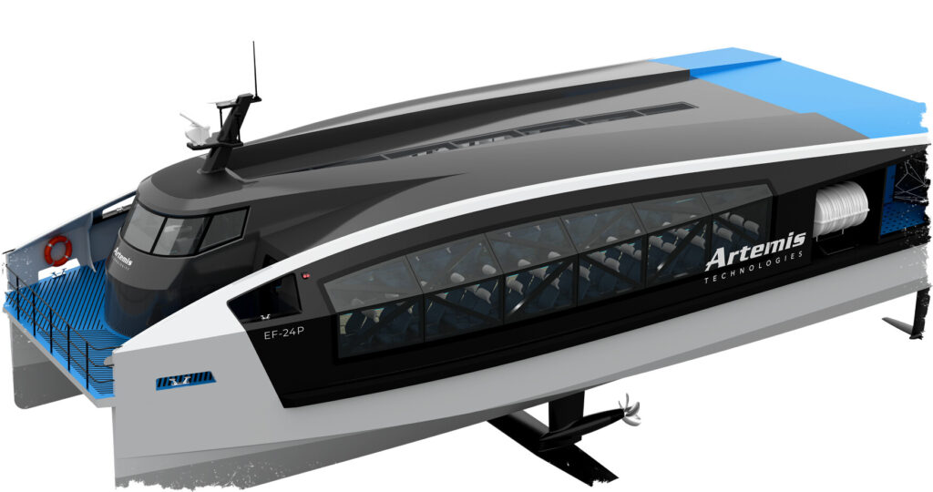 Artemis Kirim Tiga Ferry Listrik Berteknologi Hydrofoil Cepat dengan Kapasitas 150 Penumpang