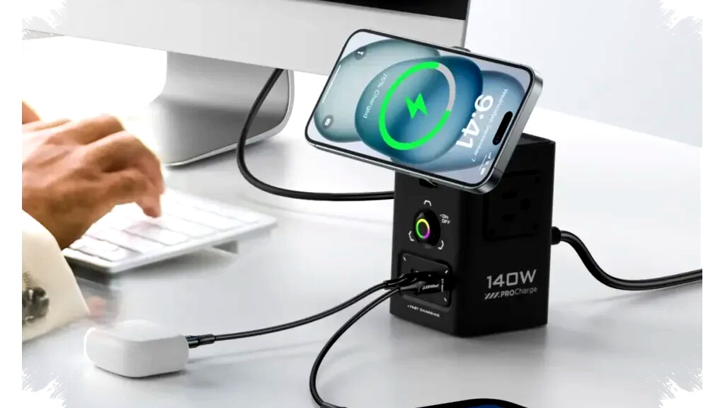 Pisen Charger All-in-One 140W: Output AC, USB-C, USB-A, dan Pengisian Nirkabel Magnetik Lengkap