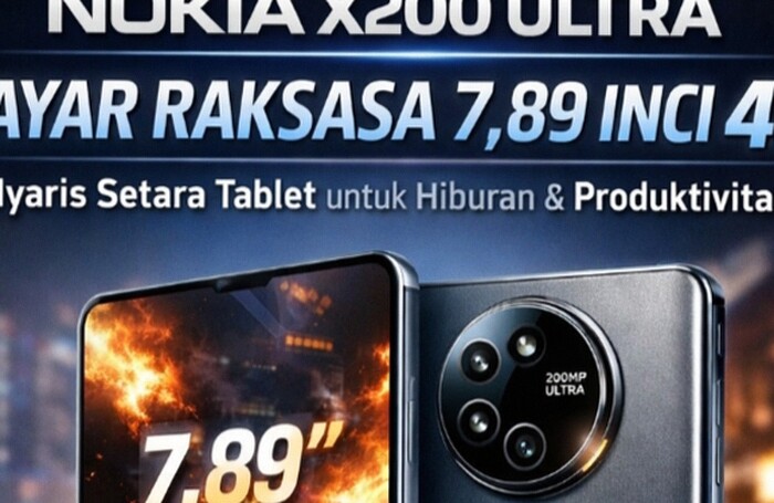 Nokia X200 Ultra Hadir dengan Layar 7,89 Inci 4K Super AMOLED, Nyaris Setara Tablet!