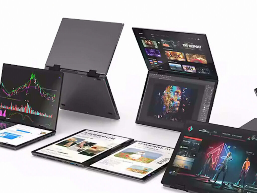 Nwnlap: Laptop Ringkas 10,5 Inci Dua Layar Sentuh, Intel N100 & RAM 32GB untuk Multitasking Optimal