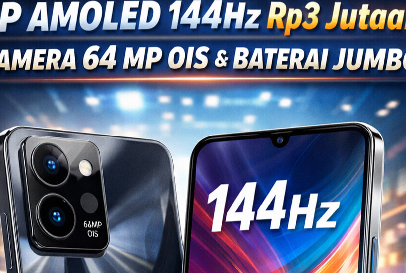 HP AMOLED 144Hz Rp3 Jutaan: Kamera 64 MP OIS, Baterai Jumbo, Spek Gahar!