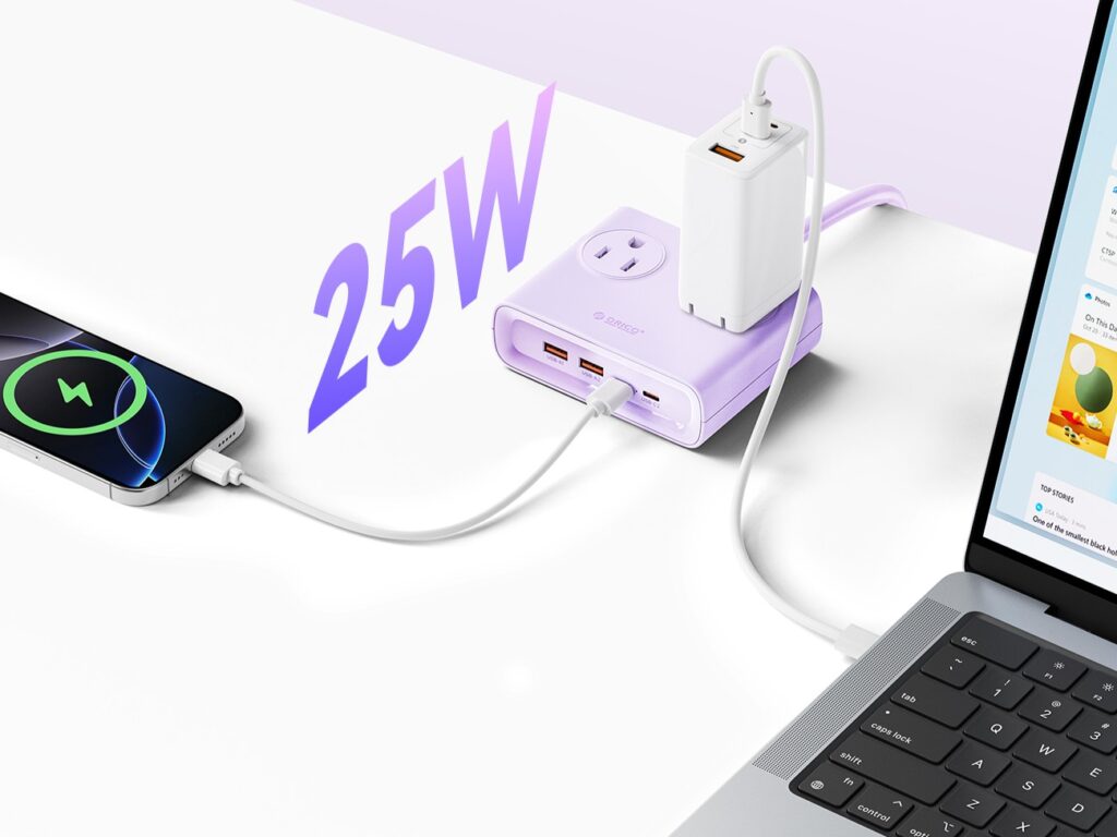 Orico Rilis Power Strip 8-in-1 GaN 25W, Dilengkapi Kabel Ekstensi 5 Kaki