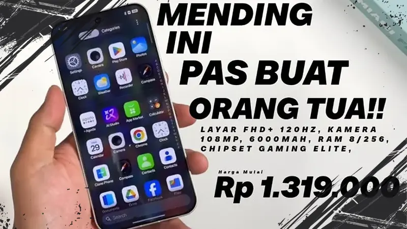 10 Pilihan HP Terjangkau dengan Layar Lebar dan Kapasitas Baterai Besar untuk Senior