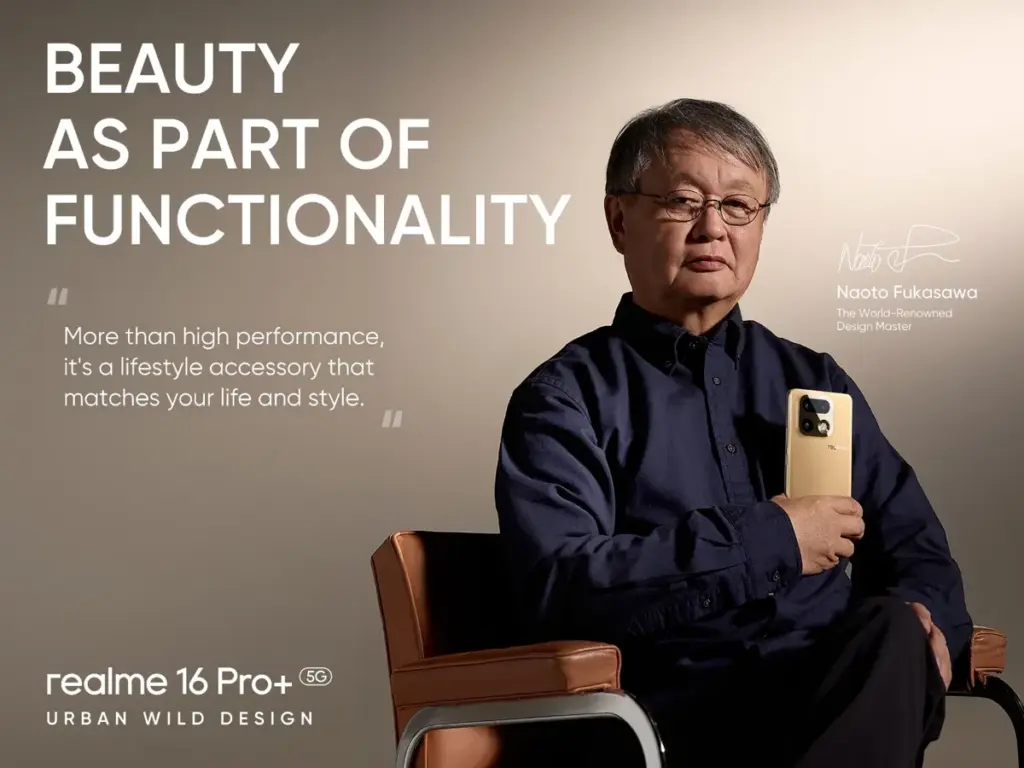 Realme 16 Pro 5G dan Naoto Fukasawa Hadirkan Desain Urban Wild Terinspirasi Savana Musim Kemarau dengan Material Bio-Based Premium