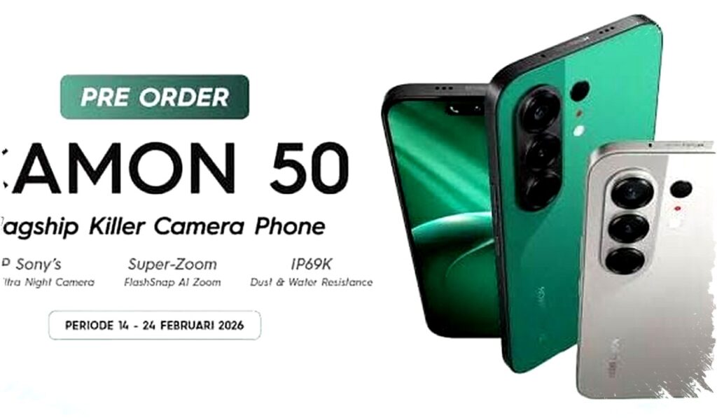 Tecno Camon 50 Hadir Dengan Helio G200 dan Android 16 Lengkapi Performa Tangguh dan Fitur Kelas Militer