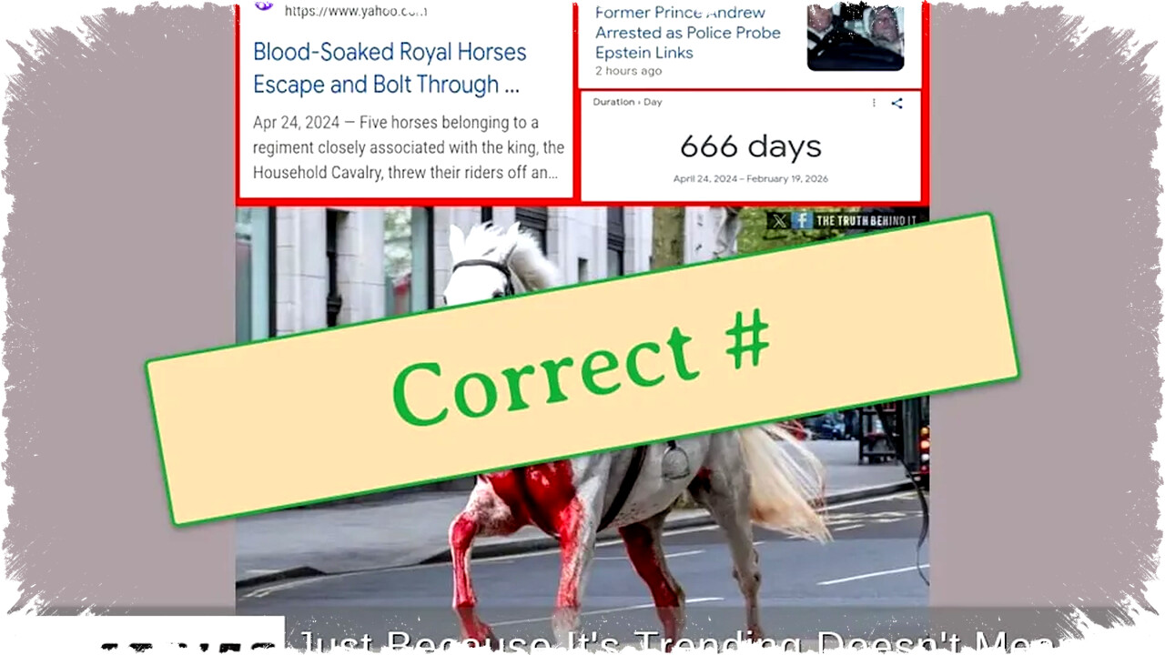 Andrew Mountbatten-Windsor Ditangkap Tepat 666 Hari Setelah Kuda Kerajaan Berlumuran Darah Lepas Liar di London, Apa Maknanya?