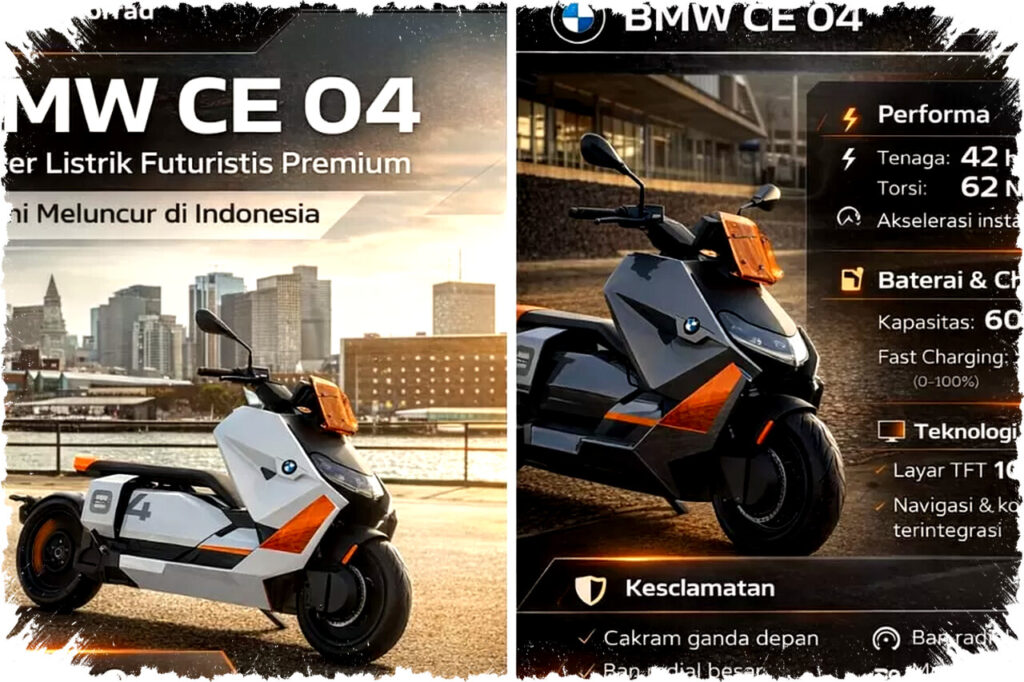 BMW CE 04: Skuter Listrik Futuristis dengan Performa Tinggi, Harga Premium Rp529,9 Juta!