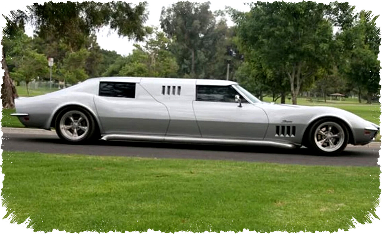 Stretch 1969 Corvette Limousine dengan 4 Pintu dan TV Warna Siap Antar ke Acara Prom Anda