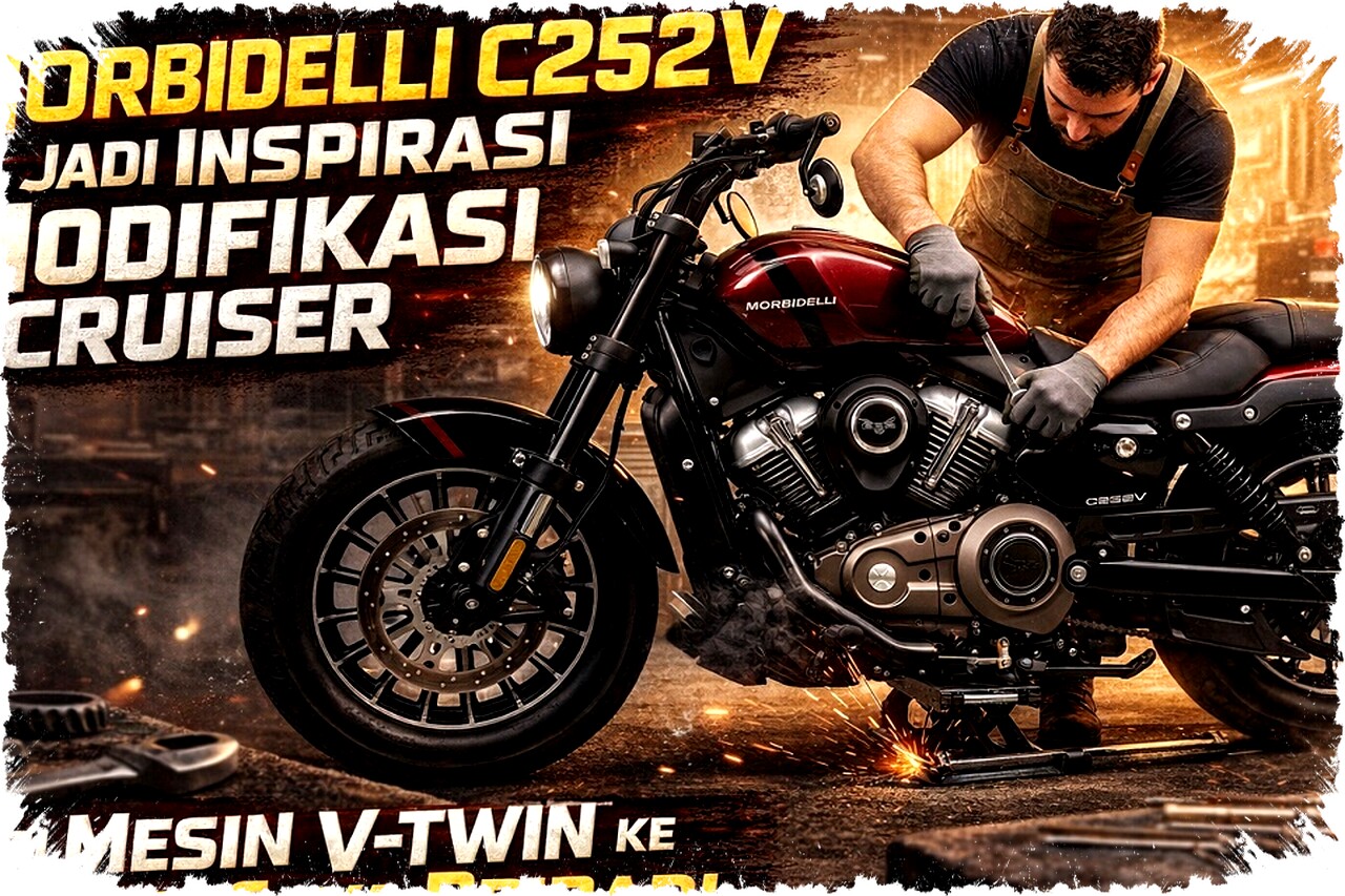 Morbidelli C252V Jadi Inspirasi Modifikasi Cruiser 250cc, Dari Mesin V-Twin ke Gaya Personal