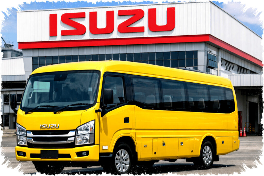 Isuzu Minibus 2026 Shine Yellow: Fitur Modern, Kabin Luas & Mesin Irit, Favorit Bos Travel!