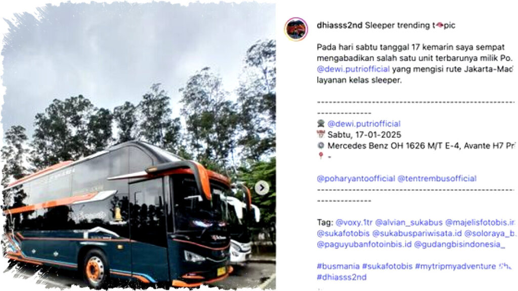 PO Haryanto Luncurkan Sleeper Bus Premium Jakarta-Madura dengan Fasilitas Lengkap dan Nyaman