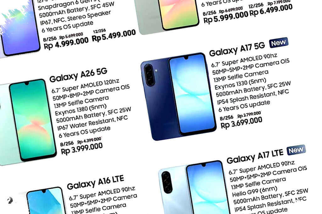 7 HP Samsung A Series Turun Harga, Nomor 1-2 Paling Bertenaga, 6-7 Paling Murah