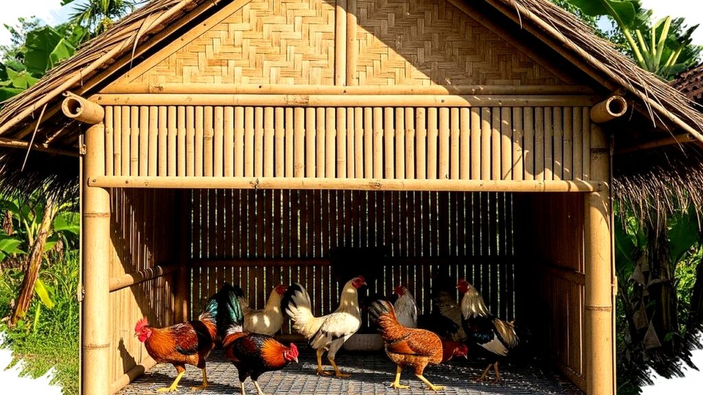 Bukan Sekadar Hemat, Kandang Ayam Bambu Ini Menang di Sirkulasi Udara dan Kesehatan Ayam