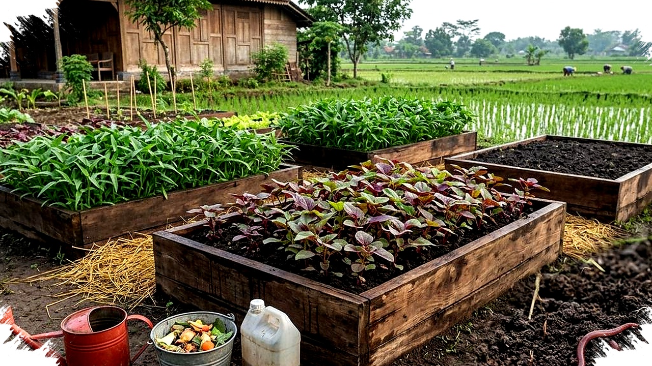 7 Desain Kebun Sayur di Lahan 2x3 Meter Panen Melimpah, Rahasia Efisiensi & Panen Mingguan!