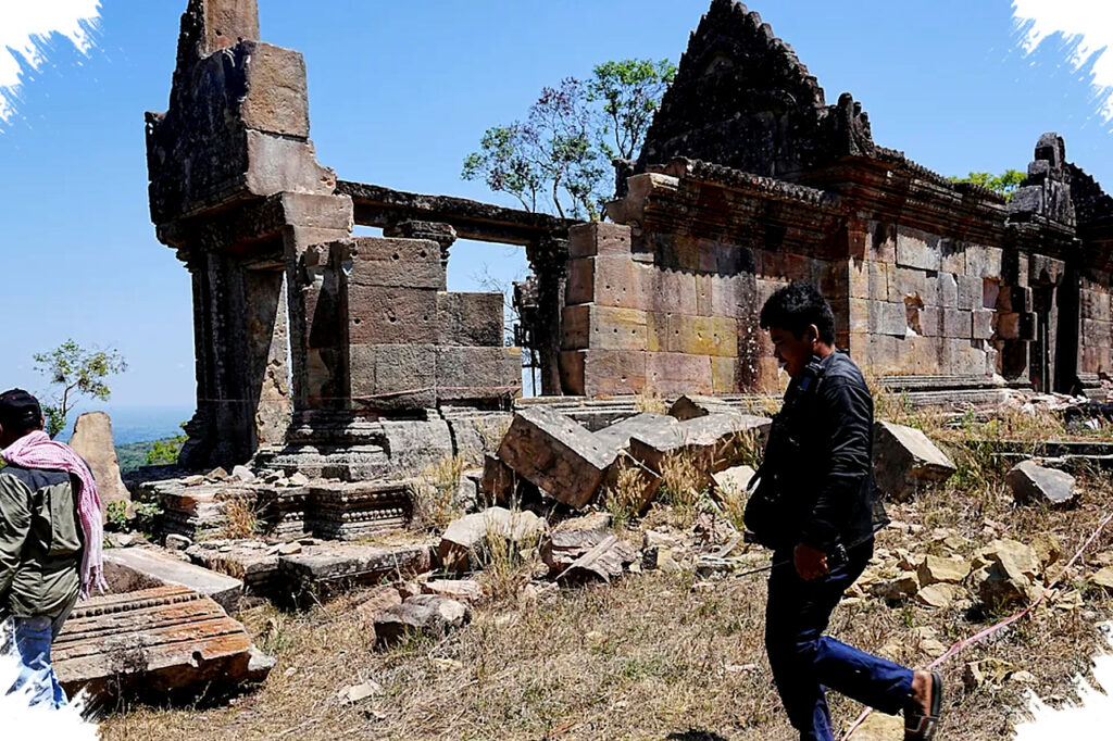 Kuil Seribu Tahun di Perbatasan Cambodia-Thailand Rusak Parah, Ancaman Runtuh Mencekam di Musim Hujan