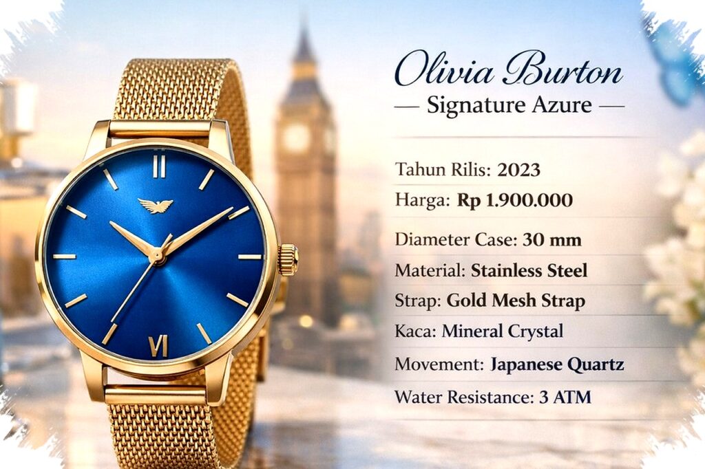 Olivia Burton Signature Azure, Dial Biru Elegan yang Mengubah Jam Tangan Jadi Pernyataan Gaya