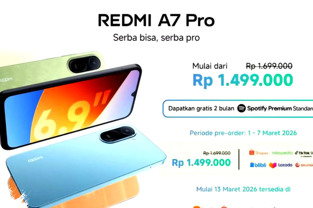 Redmi A7 Pro Buat Kompetitor Murah Gigit Jari, Baterai 6.000 mAh dan Layar 120Hz Tembus Harga Rp1 Jutaan!
