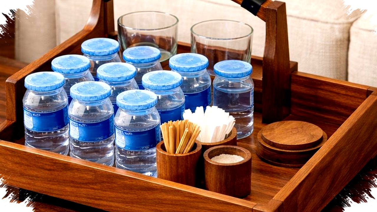 7 Model Tempat Air Mineral Gelas Kayu dengan Desain Estetik dan Fungsional, Menangkal Plastik Sekaligus Mempercantik Meja Tamu Anda