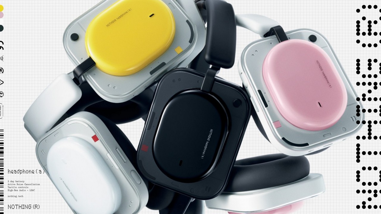 Nothing Headphone (a) Meluncur Bersama Phone (4a), Headphone Over Ear dengan Driver Titanium dan Baterai Tahan 5 Hari