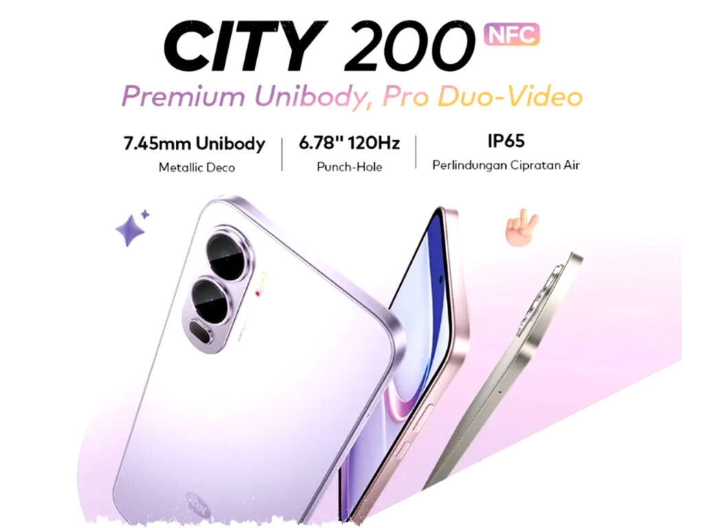 Itel City 200 Meluncur di Indonesia, Layar 120Hz dan Kamera 50MP Hadir di HP Rp1,3 Jutaan dengan NFC dan Ketahanan Militer