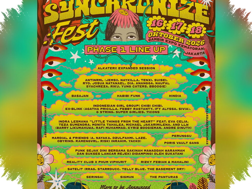 Synchronize Fest Buka Panggung Awal, Hindia Hingga Reality Club X Phum Viphurit Hadir