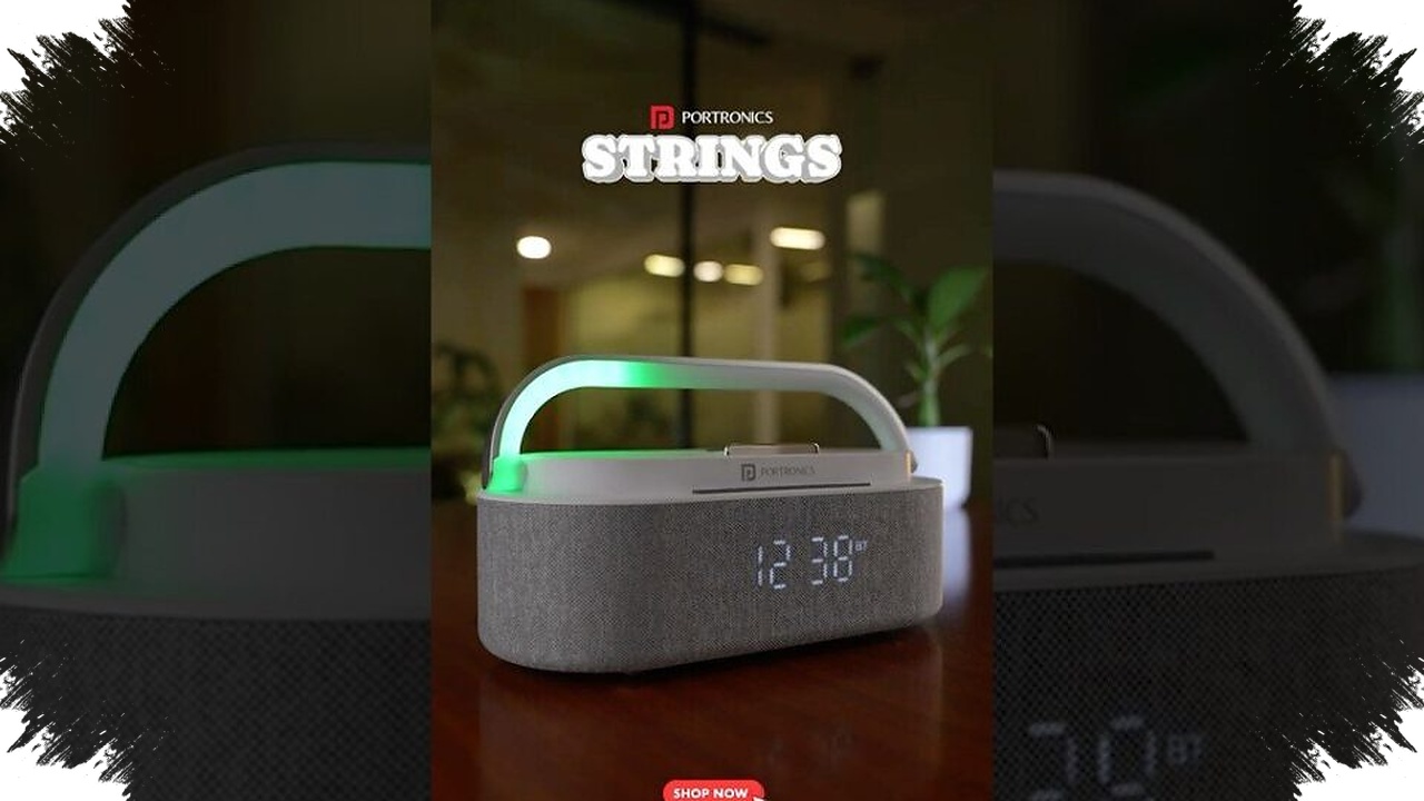 Portronics Strings Bukan Sekadar Speaker, Ada Jam Alarm dan Wireless Charger di Satu Meja