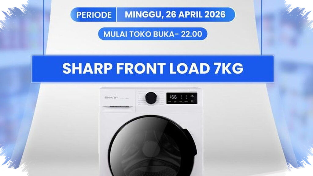 Transmart Full Day Sale 26 April 2026, Mesin Cuci Sharp 7 Kg Turun ke Rp 3,9 Juta