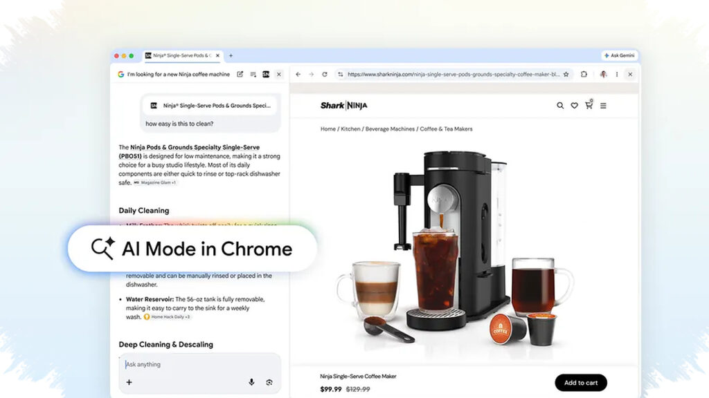 Saat Tab Menumpuk dan Riset Macet, AI Mode Baru Chrome Langsung Menyatukan Web, PDF, dan Gambar