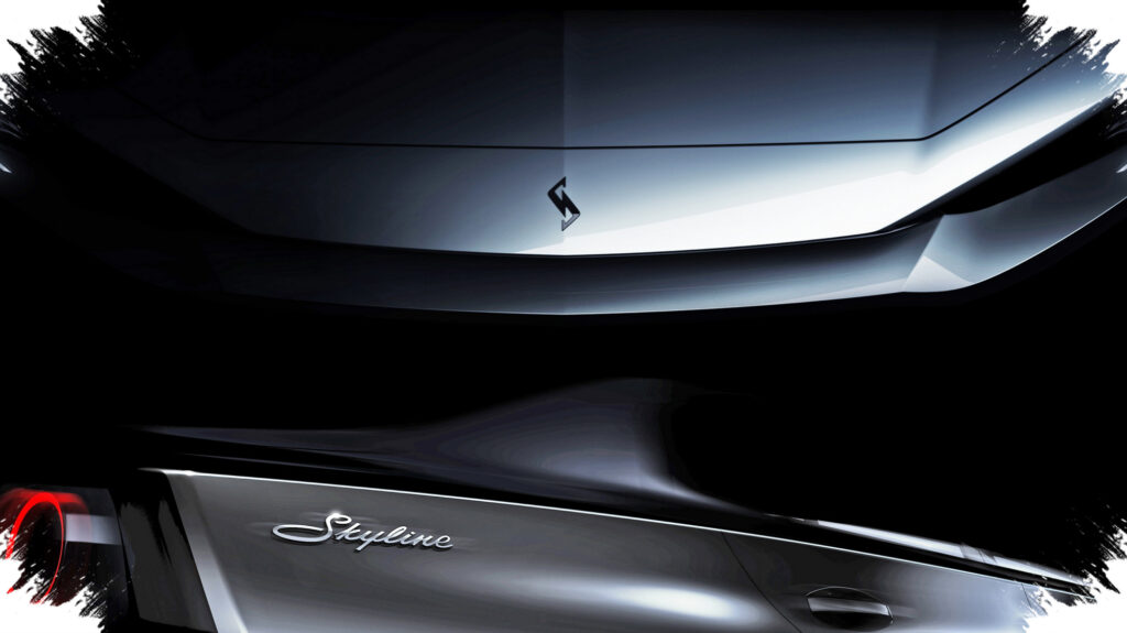 Teaser Nissan Skyline Baru Resmi Muncul, Lampu Retro Dan Mesin V6 Twin-Turbo Menggoda