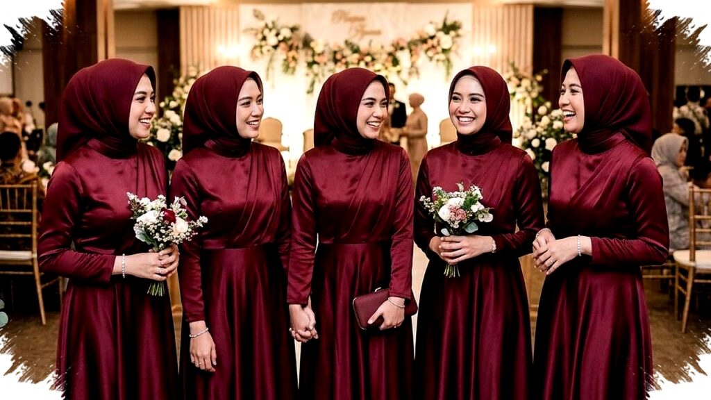 7 Dress Satin Hijab Ini Bukan Sekadar Seragam, A-Line Sampai High Neck Paling Aman dan Elegan
