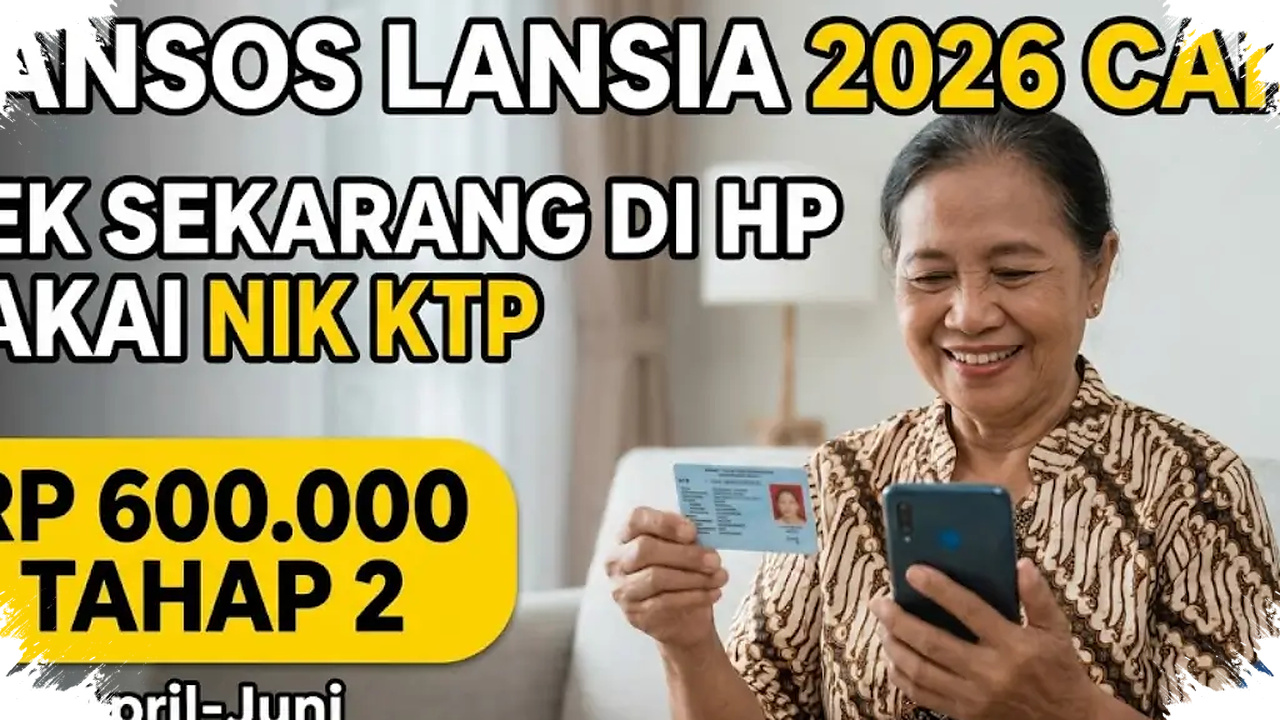 Jadwal Cair Bansos Lansia 2026 Bergeser Bertahap, Ini Nominal Dan Cara Cek Di Kemensos