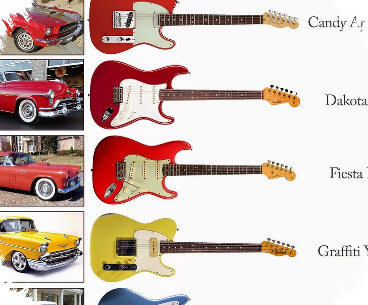 Warna Mobil Klasik Ini Jadi Inspirasi Gitar, Dari Surf Green Hingga Pelham Blue