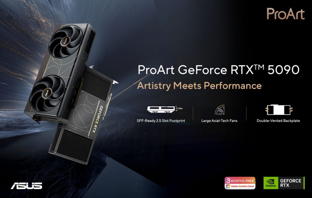 ASUS ProArt RTX 5090 Cuma 2,5 Slot, Monster Flagship Ini Akhirnya Masuk PC Minimalis