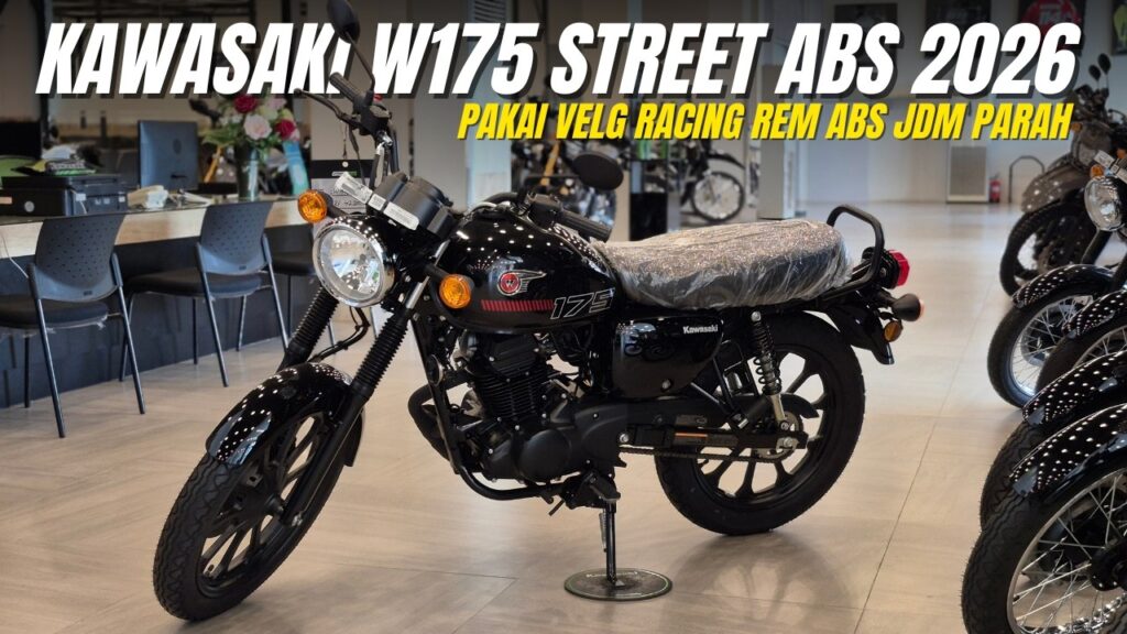 Kawasaki W175 Street ABS 2026 Makin Menggoda, Harga Rp 38,9 Juta Dapat Injeksi dan ABS Depan