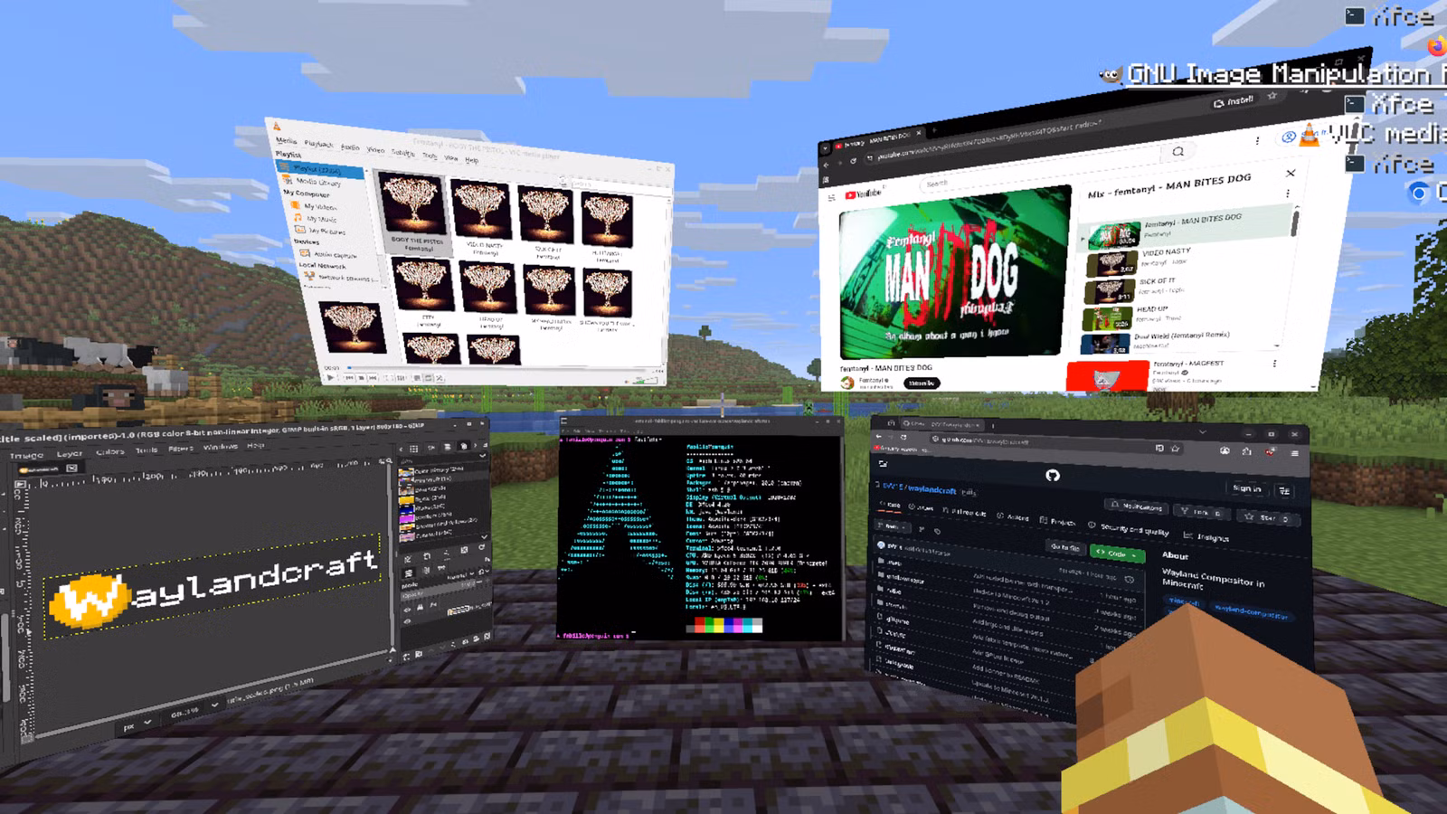 Minecraft Kini Bisa Jalankan Aplikasi Linux, Mod Ini Benar-Benar Membawa Wayland ke Dalam Game