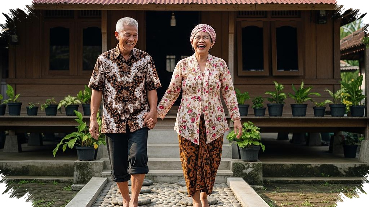 8 Desain Rumah Desa dengan Batu Terapi di Teras, Halaman Sederhana Jadi Ramah untuk Lansia