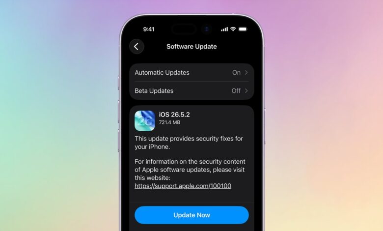 Apple Rilis iOS 26.5.2, 29 Celah Keamanan Ditutup Sekaligus untuk iPhone