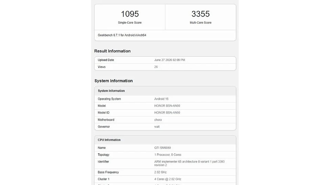 Snapdragon 6 Gen 5 Muncul Di Geekbench, Ternyata Hampir Tak Naik Di CPU