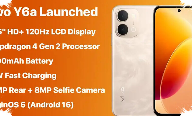 Vivo Y6a Andalkan Baterai 7.200 mAh Dan IP69, Lawan HP 5G Lain di Kelasnya