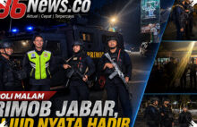 Patroli Malam Brimob Jabar di Lembang, Menjaga Rasa Aman di Titik-Titik Ramai