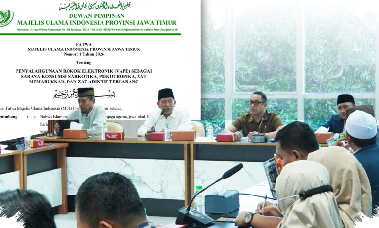 MUI Jatim Keluarkan Fatwa Haram Vape Untuk Narkotika, Peringatan Keras Di Ruang Publik