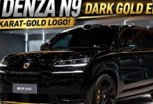 Denza N9 Pamer Dark Gold, Emblem Depan Berlapis Emas 24 Karat